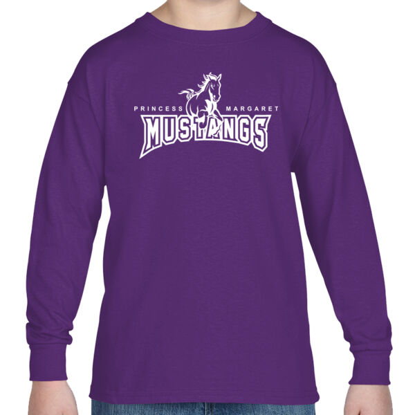 Mustangs Youth unisex Long sleeve t-shirt (Purple) Thumbnail